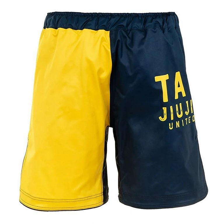 Tatami Supply Co Grappling MMA Fight Shorts Navy Blue-Yellow - Ảnh 6