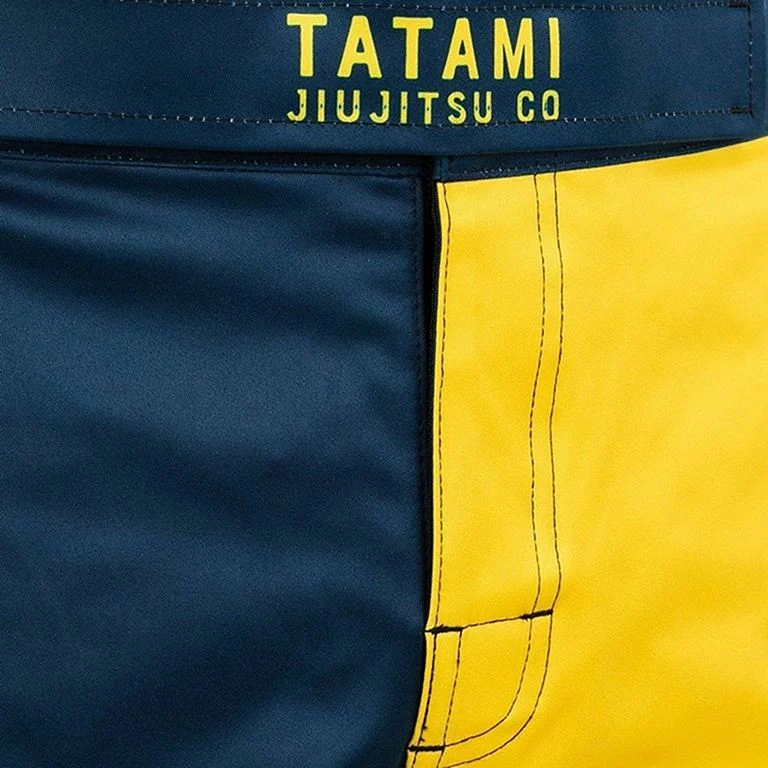 Tatami Supply Co Grappling MMA Fight Shorts Navy Blue-Yellow - Ảnh 7