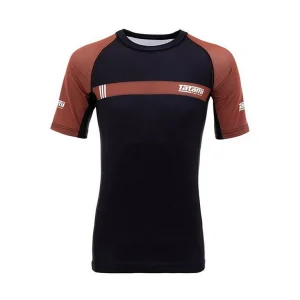 Tatami IBJJF Ranked Short Sleeve Rashguard Black-Brown