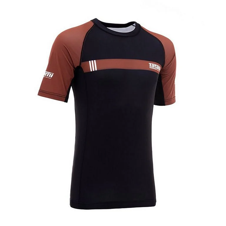 Tatami IBJJF Ranked Short Sleeve Rashguard Black-Brown - Ảnh 4