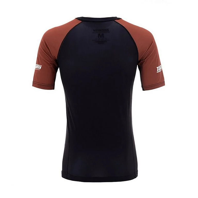 Tatami IBJJF Ranked Short Sleeve Rashguard Black-Brown - Ảnh 3